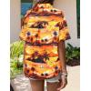 image:imageZeagoo Hawaiian Shirts for Women Tropical Floral Button Down Short Sleeve Blouses Summer Beach Shirt Vacation TopsOrange Hawaiian
