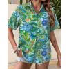 image:imageZeagoo Hawaiian Shirts for Women Tropical Floral Button Down Short Sleeve Blouses Summer Beach Shirt Vacation TopsPaisley Cashew Green