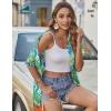 image:imageZeagoo Hawaiian Shirts for Women Tropical Floral Button Down Short Sleeve Blouses Summer Beach Shirt Vacation TopsPaisley Cashew Green
