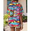 image:imageZeagoo Hawaiian Shirts for Women Tropical Floral Button Down Short Sleeve Blouses Summer Beach Shirt Vacation TopsTropical Coconut Pink