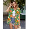 image:imageZeagoo Hawaiian Shirts for Women Tropical Floral Button Down Short Sleeve Blouses Summer Beach Shirt Vacation TopsTropical Plants