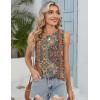 image:imageZeagoo Tank Tops for Women Sleeveless Eyelet Shirts High Neck Cute Summer Top Loose Fit SXXLFloral Mz721