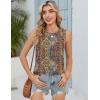 image:imageZeagoo Tank Tops for Women Sleeveless Eyelet Shirts High Neck Cute Summer Top Loose Fit SXXLFloral Mz721