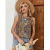 image:imageZeagoo Tank Tops for Women Sleeveless Eyelet Shirts High Neck Cute Summer Top Loose Fit SXXLFloral Mz721