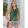 image:imageZeagoo Tank Tops for Women Sleeveless Eyelet Shirts High Neck Cute Summer Top Loose Fit SXXLFloral Mz839