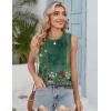 image:imageZeagoo Tank Tops for Women Sleeveless Eyelet Shirts High Neck Cute Summer Top Loose Fit SXXLFloral Mz839