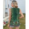 image:imageZeagoo Tank Tops for Women Sleeveless Eyelet Shirts High Neck Cute Summer Top Loose Fit SXXLFloral Mz839