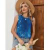 image:imageZeagoo Tank Tops for Women Sleeveless Eyelet Shirts High Neck Cute Summer Top Loose Fit SXXLFloral Mz845