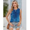 image:imageZeagoo Tank Tops for Women Sleeveless Eyelet Shirts High Neck Cute Summer Top Loose Fit SXXLFloral Mz845