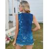 image:imageZeagoo Tank Tops for Women Sleeveless Eyelet Shirts High Neck Cute Summer Top Loose Fit SXXLFloral Mz845