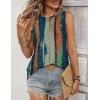 image:imageZeagoo Tank Tops for Women Sleeveless Eyelet Shirts High Neck Cute Summer Top Loose Fit SXXLZfloral Cx289