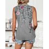 image:imageZeagoo Tank Tops for Women Sleeveless Eyelet Shirts High Neck Cute Summer Top Loose Fit SXXLZfloral Hf36