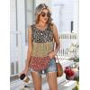 image:imageZeagoo Women Summer Tank Tops Loose Fit Flowy Boho Pleated Sleeveless Shirts Crew Neck Dressy Casual Tunic Trendy BlousesPrinted Paisley Xh553