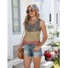 image:imageZeagoo Women Summer Tank Tops Loose Fit Flowy Boho Pleated Sleeveless Shirts Crew Neck Dressy Casual Tunic Trendy BlousesPrinted Paisley Xh553