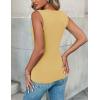 image:imageZeagoo Womens Sleeveless Crewneck Ribbed Tank Tops Casual Basic Summer Top Slim Fitted Racerback ShirtsYellow