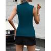 image:imageZeagoo Womens Sleeveless Mock Turtleneck Tank Tops Slim Fit Stretch Ribbed Tops Casual Basic Layering Shirts 2026Blue Green