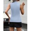 image:imageZeagoo Womens Sleeveless Mock Turtleneck Tank Tops Slim Fit Stretch Ribbed Tops Casual Basic Layering Shirts 2026Light Blue
