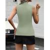 image:imageZeagoo Womens Sleeveless Mock Turtleneck Tank Tops Slim Fit Stretch Ribbed Tops Casual Basic Layering Shirts 2026Light Green