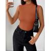 image:imageZeagoo Womens Sleeveless Mock Turtleneck Tank Tops Slim Fit Stretch Ribbed Tops Casual Basic Layering Shirts 2026Orange