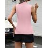 image:imageZeagoo Womens Sleeveless Mock Turtleneck Tank Tops Slim Fit Stretch Ribbed Tops Casual Basic Layering Shirts 2026Pink