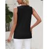 image:imageZeagoo Womens Sleeveless Tank Tops 2026 Summer Crew Neck Ribbed Knit Sweater Top Business Casual Work ShirtsBlack