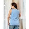 image:imageZeagoo Womens Sleeveless Tank Tops 2026 Summer Crew Neck Ribbed Knit Sweater Top Business Casual Work ShirtsBlue