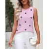 image:imageZeagoo Womens Sleeveless Tank Tops 2026 Summer Crew Neck Ribbed Knit Sweater Top Business Casual Work ShirtsFlower Pink