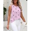 image:imageZeagoo Womens Sleeveless Tank Tops 2026 Summer Crew Neck Ribbed Knit Sweater Top Business Casual Work ShirtsFlower Pink