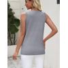 image:imageZeagoo Womens Sleeveless Tank Tops 2026 Summer Crew Neck Ribbed Knit Sweater Top Business Casual Work ShirtsGrey