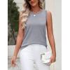 image:imageZeagoo Womens Sleeveless Tank Tops 2026 Summer Crew Neck Ribbed Knit Sweater Top Business Casual Work ShirtsGrey