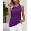 image:imageZeagoo Womens Sleeveless Tank Tops 2026 Summer Crew Neck Ribbed Knit Sweater Top Business Casual Work ShirtsPurple