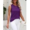 image:imageZeagoo Womens Sleeveless Tank Tops 2026 Summer Crew Neck Ribbed Knit Sweater Top Business Casual Work ShirtsPurple