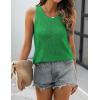 image:imageZeagoo Womens Summer Crochet Sleeveless Sweater Vest Round Neck Hollow Out Knit Tank Tops Casual Loose Cami TopsGreen