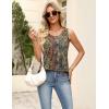 image:imageZeagoo Womens Summer Tank Tops 2026 Pleated Crew Neck Floral Solid Loose Fit Casual Sleeveless Flowy Boho Tunic Shirts