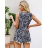 image:imageZeagoo Womens Summer Tank Tops 2026 Pleated Crew Neck Floral Solid Loose Fit Casual Sleeveless Flowy Boho Tunic ShirtsMz473