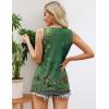 image:imageZeagoo Womens Summer Tank Tops 2026 Pleated Crew Neck Floral Solid Loose Fit Casual Sleeveless Flowy Boho Tunic ShirtsMz839