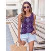 image:imageZeagoo Womens Summer Tank Tops 2026 Pleated Crew Neck Floral Solid Loose Fit Casual Sleeveless Flowy Boho Tunic ShirtsMz907