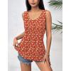 image:imageZeagoo Womens Summer Tank Tops 2026 Pleated Crew Neck Floral Solid Loose Fit Casual Sleeveless Flowy Boho Tunic ShirtsSf230