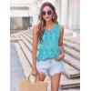 image:imageZeagoo Womens Summer Tank Tops 2026 Pleated Crew Neck Floral Solid Loose Fit Casual Sleeveless Flowy Boho Tunic ShirtsSf314