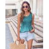 image:imageZeagoo Womens Summer Tank Tops 2026 Pleated Crew Neck Floral Solid Loose Fit Casual Sleeveless Flowy Boho Tunic ShirtsXh363