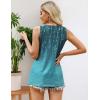 image:imageZeagoo Womens Summer Tank Tops 2026 Pleated Crew Neck Floral Solid Loose Fit Casual Sleeveless Flowy Boho Tunic ShirtsXh363