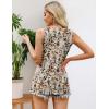 image:imageZeagoo Womens Summer Tank Tops 2026 Pleated Crew Neck Floral Solid Loose Fit Casual Sleeveless Flowy Boho Tunic ShirtsXh478