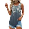 image:imageWomens Summer Tops 2026 Sleeveless Dressy Blouses Pleated Floral Shirts Plus Size Spring Clothes