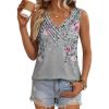 image:imageZeagoo Blusas Casuales De Mujer Bonitas Floral Print Tank Top Grey Business Casual Basic Blouses