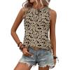 image:imageZeagoo Tank Tops for Women Sleeveless Eyelet Shirts High Neck Cute Summer Top Loose Fit SXXLZfloral Sf154