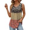 image:imageZeagoo Women Summer Tank Tops Loose Fit Flowy Boho Pleated Sleeveless Shirts Crew Neck Dressy Casual Tunic Trendy BlousesPrinted Paisley Xh553