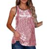 image:imageZeagoo Womens Sleeveless Sparkle Shimmer Camisole Vest Glitter Sequin Tank TopsPink