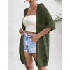 image:imageZeagoo Lightweight Summer Crochet Cardigan for Women Short Sleeve Kimono Boho Oversized Open Front Knitted CardiganDark Green