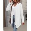 image:imageZeagoo Womens Cardigan Long Sleeve Lightweight Cardigan Draped Open Front Loose Casual 2026 Fashion ClothingA White