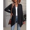 image:imageZeagoo Womens Cardigan Long Sleeve Lightweight Cardigan Draped Open Front Loose Casual 2026 Fashion ClothingBlack